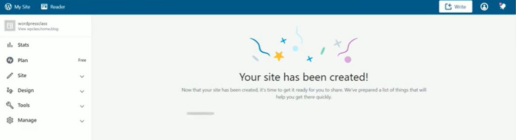 wordpress.com website building step6